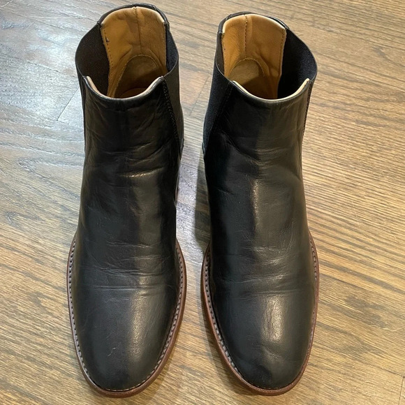 MOMA Black Leather Chelsea Boots Size 39 Made in Italy - Picture 4 of 15